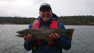 Dave holding a wild brown trout