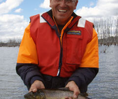 David holding an Arthur's Lake brown trout