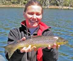 Kat with her wild brown trout