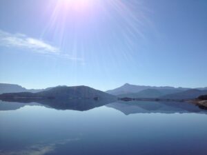 Lake Burbury's majestic reflections on a still day.